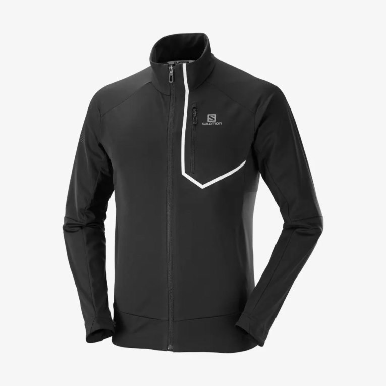 Black Salomon Gore Tex Infinium Windstopper Pro Men's Jackets | IE DE1587